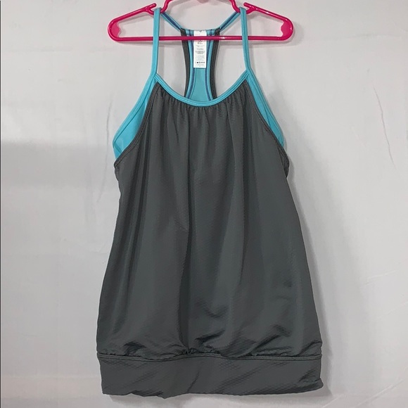 lululemon athletica Other - Ivivva by Lululemon Size 12 gray/teal top w/bra